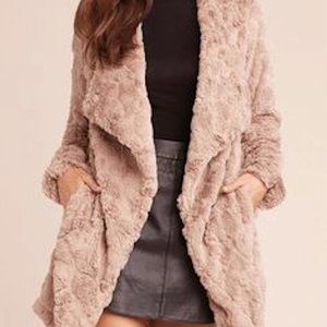 BB Dakota Cozy Wubby Drape Faux Fur Jacket